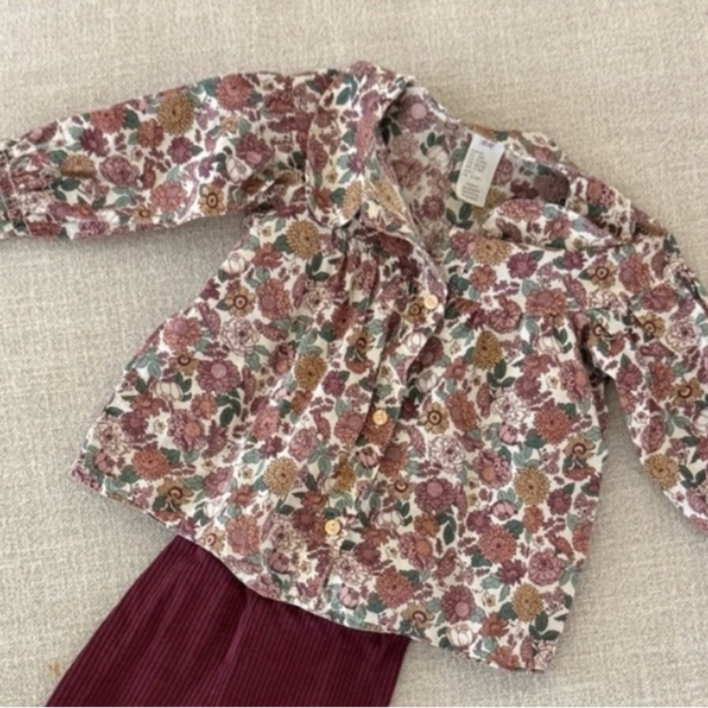 H&M | floral top with leggings set